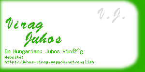virag juhos business card